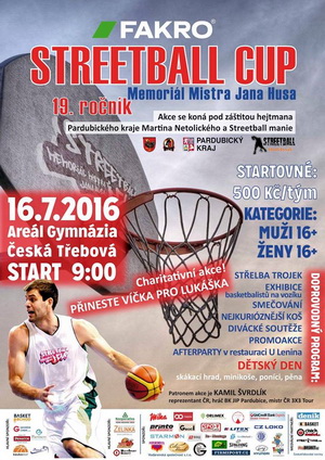 Streetball Cup - Memori�l Mistra Jana Husa 2016 - plak�t